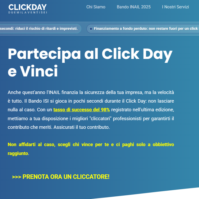 Click Day INAIL 2025: velocità, preparazione e metodo possono fare la differenza